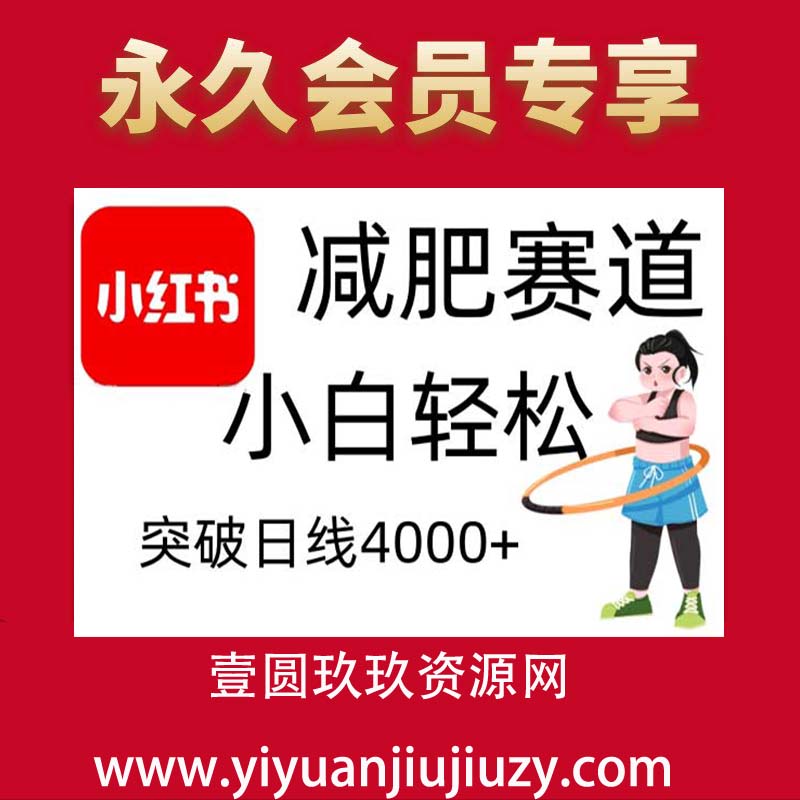 小红书减肥赛道，小白轻松日利润4000+