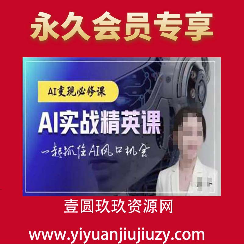 AI实战精英课，chatgptAI实战教程，一起抓住AI风口的机会