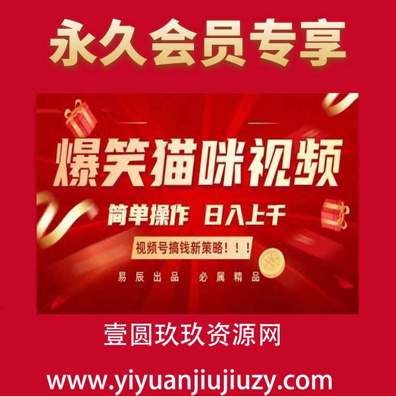 爆笑猫咪视频：简单操作，日入过K，视频号搞钱新策略【揭秘】