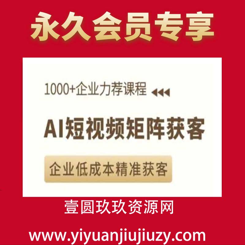 AI短视频矩阵获客实操课，企业低成本精准获客