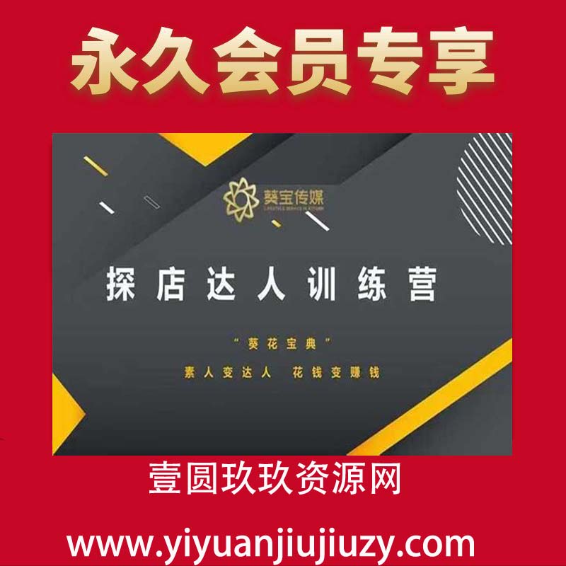 探店达人训练营，素人变达人，花钱变赚钱