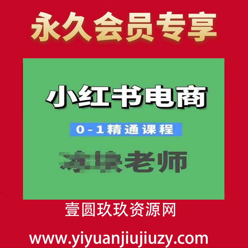 小红书电商0-1精通课程 小红书开店必学课程