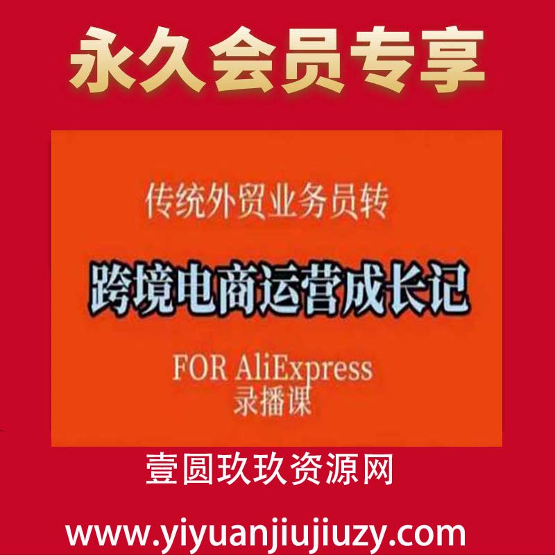 跨境电商速卖通运营课，运营方法论+后台实操，逻辑清晰