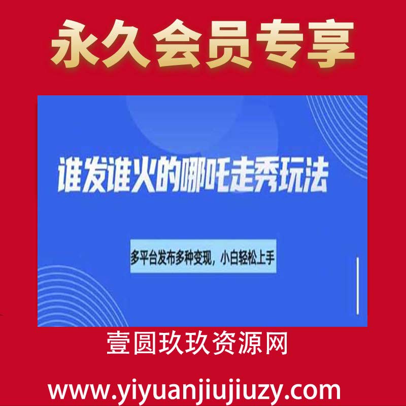利用deepseek制作谁发谁火的哪吒2人物走秀视频，多平台发布多种变现