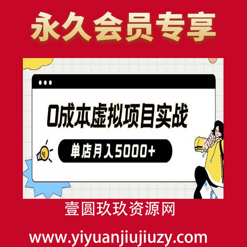 0成本虚拟项目实战手把手教你落地，单店月入5k