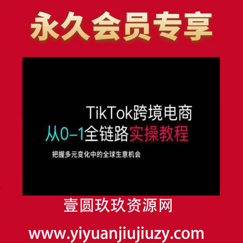 TikTok跨境电商从0-1全链路全方位实操教程，把握多元变化中的全球生意机会