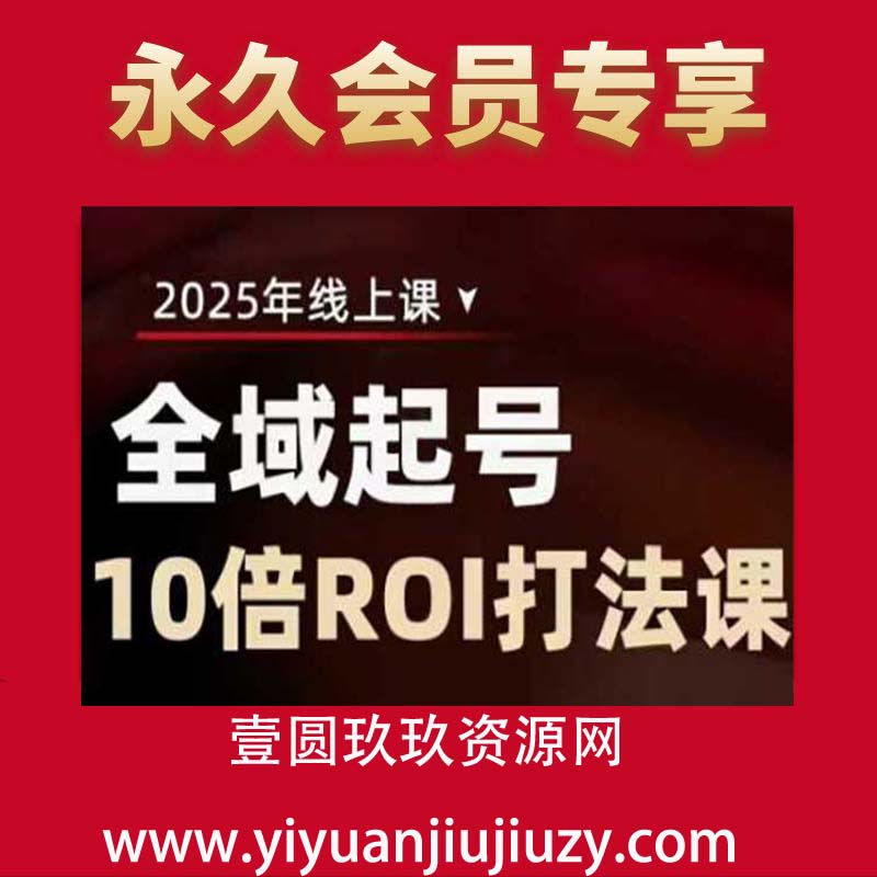 2025全域起号10倍ROI打法课，助你提升直播间的投资回报率