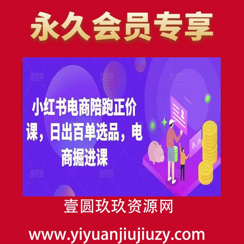 小红书电商陪跑正价课，日出百单选品，电商掘进课