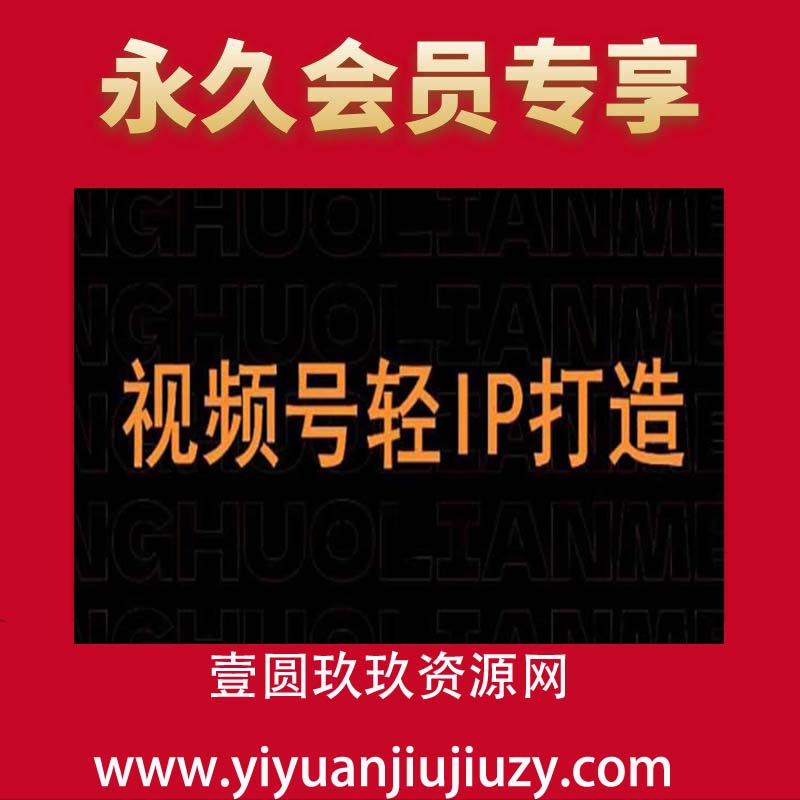 视频号线上课程，视频号轻IP打造