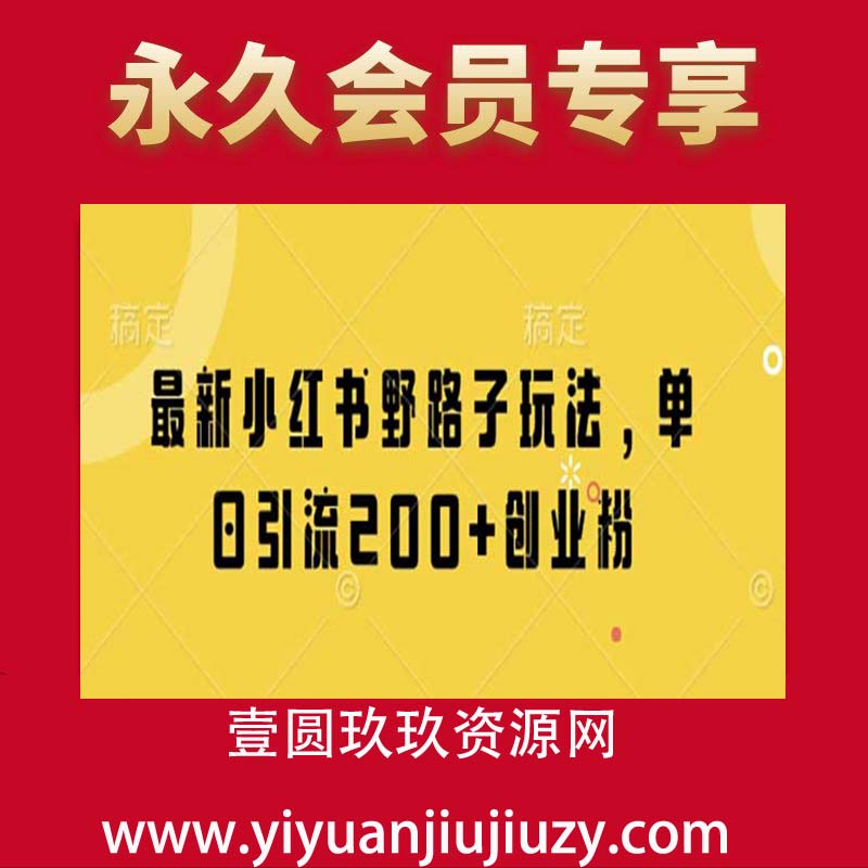 最新小红书野路子玩法，单日引流200+创业粉