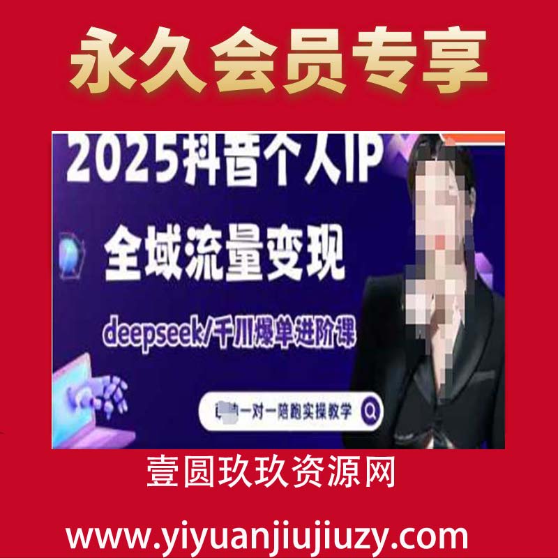 2025个人IP短视频带货(进阶版)全域流量变现，deepseek千川爆单进阶课