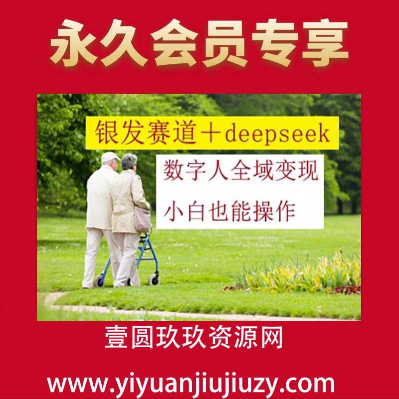 银发赛道+deepseek数字人全域变现，小白也能操作