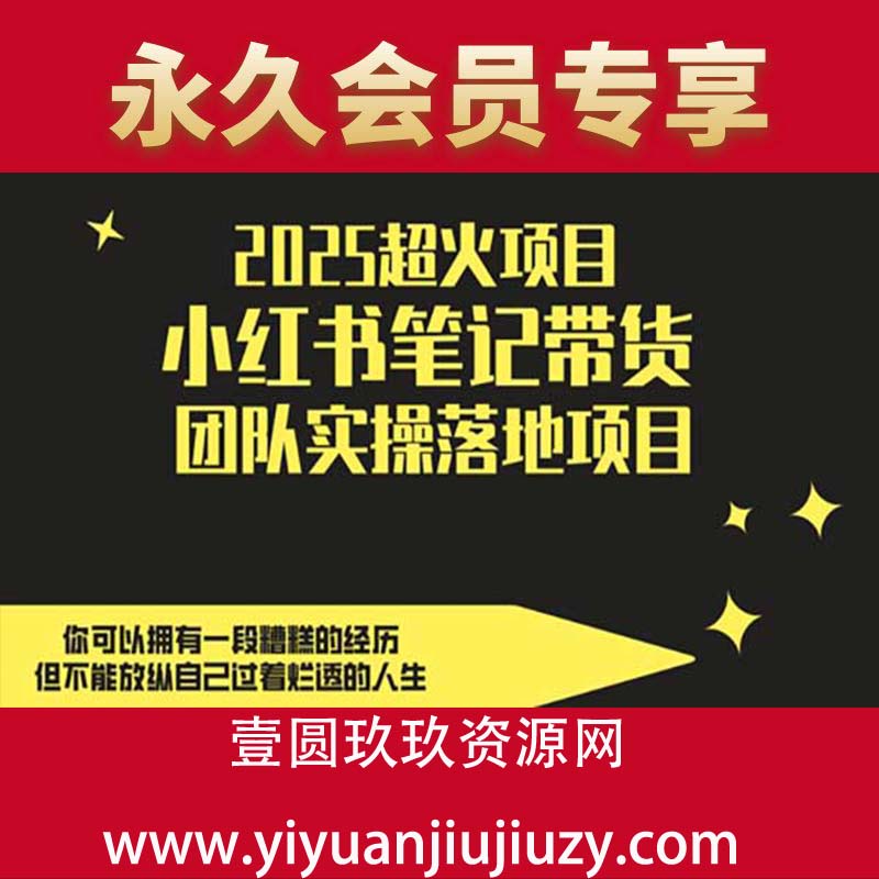 2025超火项目，副业最佳选择，小红书笔记带货团队实操落地项目，，轻松日入5张