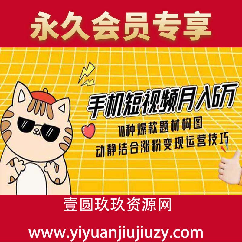 赵洋-手机短视频变现营，揭秘抖音快手流量玩法，每月多赚3万元！