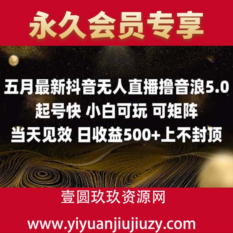 最新无人直播撸音浪单日产出500+实操教程