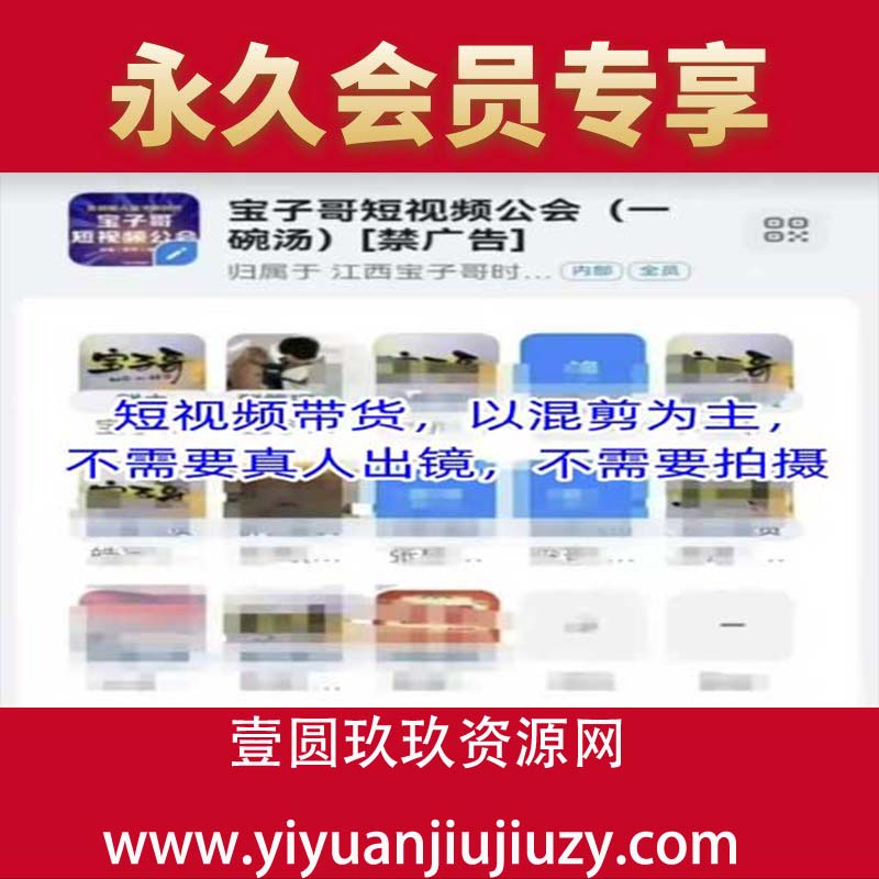 宝子哥头部团队短视频带货，以混剪为主，不需要真人出镜，不需要拍摄