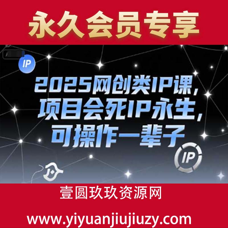 2025网创类IP课，项目会死IP永生，可操作一辈子