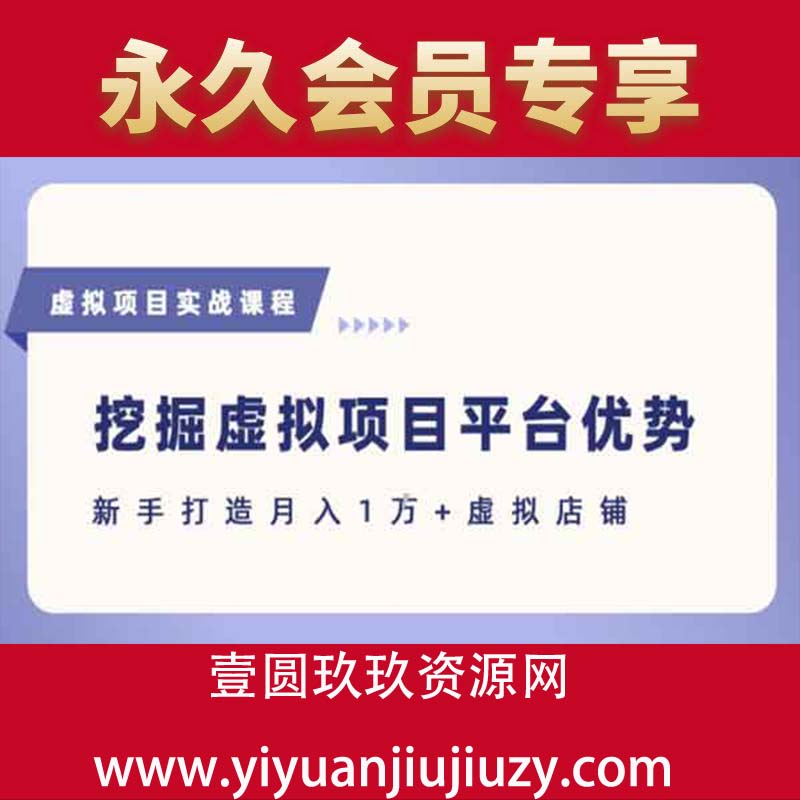 抓住虚拟项目各平台优势，新手轻松月入1W+(给出具体建议)