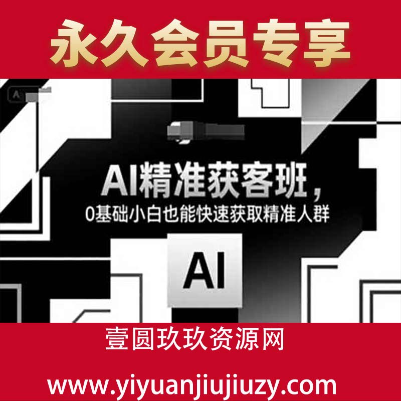 AI精准获客班，0基础小白也能快速获取精准人群