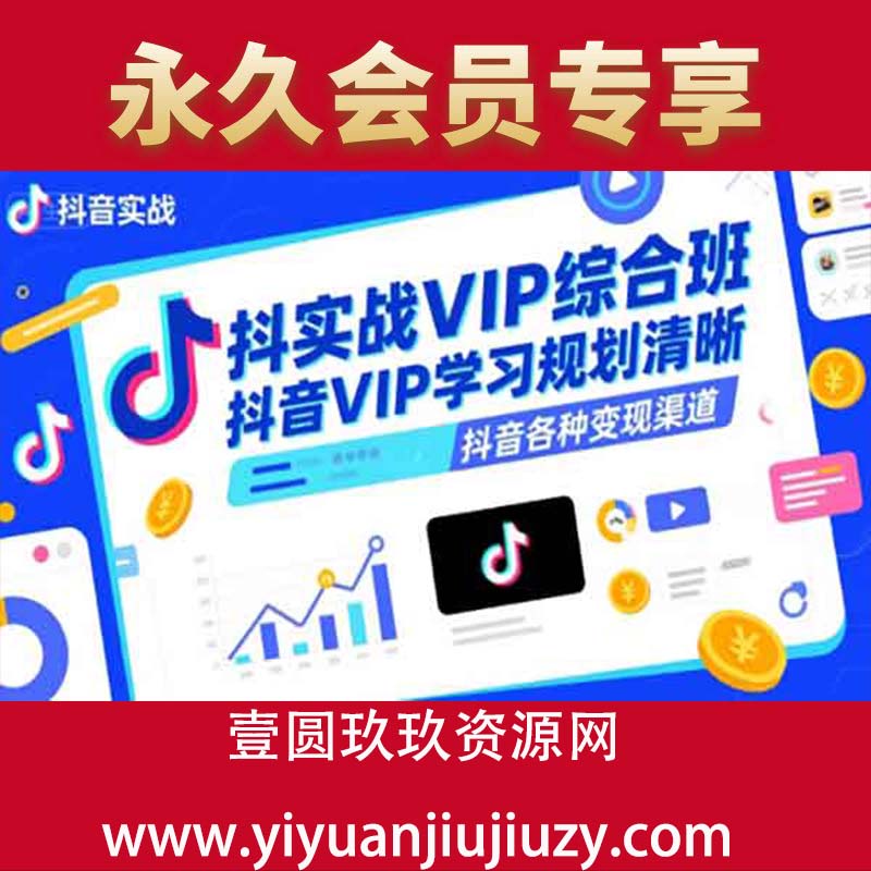 抖音实战VIP综合班，抖音VIP学习规划请晰抖音各种变现渠道