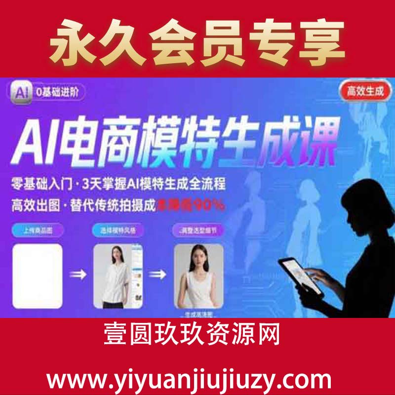 AI模特进阶课程，0基础高效生成逼真电商模特图